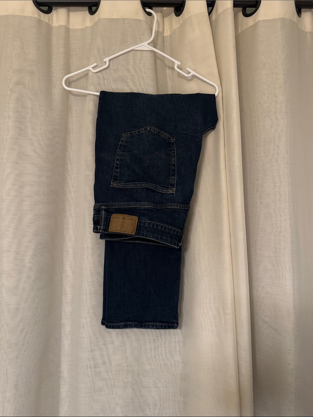 American Eagle Outfitters Dark Blue Athletic Straight Jeans